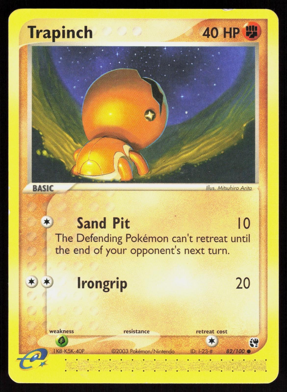 Trapinch 82/100 - Sandstorm Pokemon - LP Common