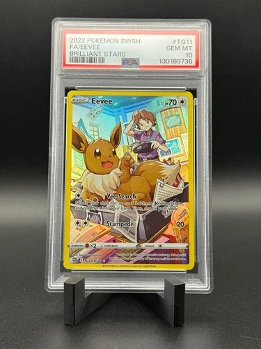 POKEMON 2022 Brilliant Stars Full Art EEVEE #TG11 PSA 10 Gem Mint RARE