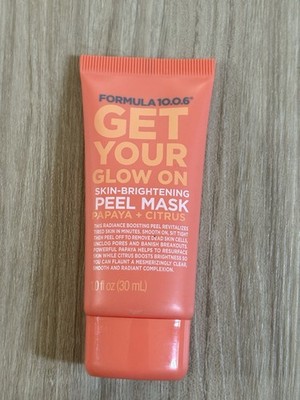 Formula 10.0.6 Glow Skin Brightening Peel Mask Papaya Citrus 1oz Travel Size