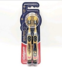 Colgate Harry Potter Kids Toothbrush Limited Edition Set 2 Extra Soft Gold New
