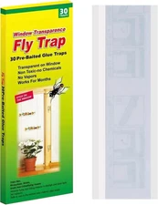 Mosqueda Window Fly Traps, 30 Pack Sticky Fly Traps for Indoors, Fly Catchers fo