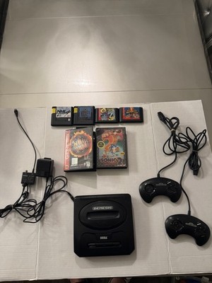Sega Genesis Console And Games Two Paddles Tested Working