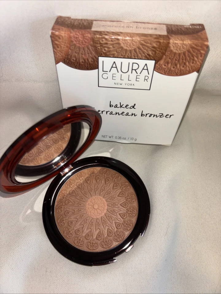 LAURA GELLER Baked Mediterranean BRONZER 0.35 oz MOROCCON BRONZE NEW IN BOX - Image 4 of 4
