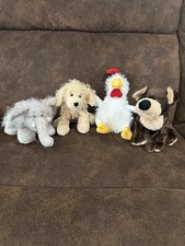 Retired GANZ Webkinz Plush Lot  Golden Retriever Elephant, Mocha Pup  Chicken
