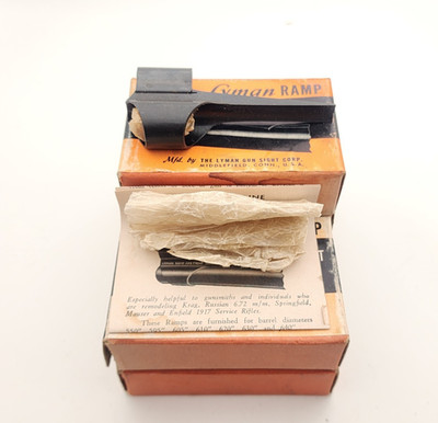 One (1) Vintage Lyman .630 Front Sight Ramp Collar Enfield 24'' w/31 JA/Box/Hood