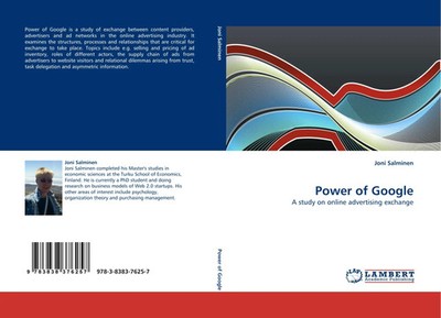 Power of Google A study on online advertising exchange Joni Salminen Taschenbuch