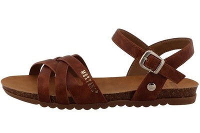 Mustang Damen Sandale Cognac 26M0162007 Cognac Sandaletten Sommerschuhe Neu