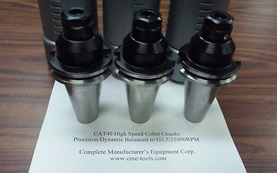 3pcs CAT40-ER16-2.76'' COLLET CHUCKS balanced to G2.5/25000RPM  #B25-CAT40-ER16