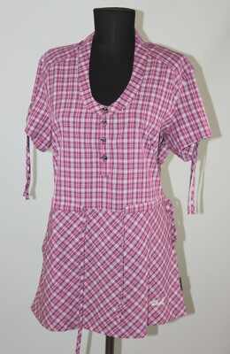 Jack Wolfskin womens tartan outdoor active wear shirt Size UK 12/14 / EU M