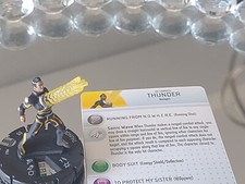 MAY02 Heroclix Teen Titans set Thunder 041 Rare figure w/card 