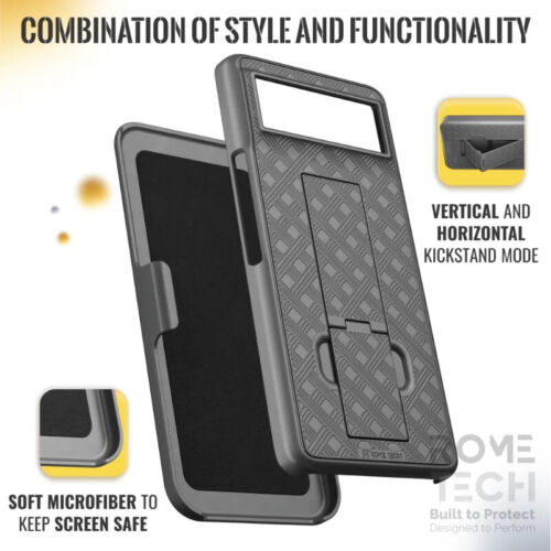 For Google Pixel 9 Pro XL 8A 8 Pro 7A Pro 6A Pro 5 Holster Belt Clip Case Cover - Picture 3 of 30