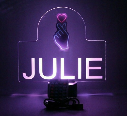 Hand Finger Heart Love Happiness Night Light Lamp LED Personalized Free & Remote - Picture 10 of 12