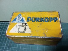 VECCHIA SCATOLA MACCHINA DA CUCIRE  DURKOPP NÄHMASCHINEN VINTAGE TIN BOX ADLER