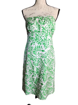 Vineyard Vines Nassau Green White Strapless Dress NWT Size 6 eBay