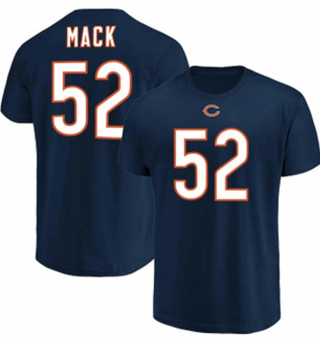 NFL Chicago Bears Khalil Mack 52 Navy ER3 Receiver Jersey T Shirt