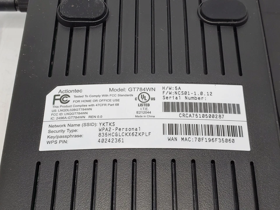 Actiontec GT784WN 300 Mbps Wireless-N DSL Modem Router - Image 4 of 4