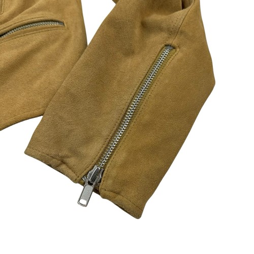 GAP Women's Tan Suede Leather Moto Jacket Biker Coat Everyday Size XS 0 - Picture 5 of 21