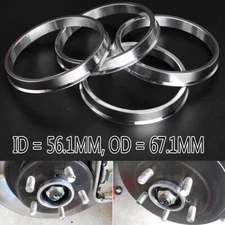 For Honda Acura Civic 56.1mm (Wheel) to 67.1mm (Hub) Centric Rim Spacer Ring x4