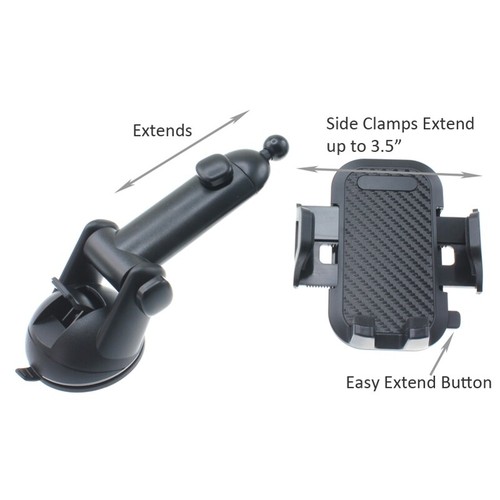 For Samsung Galaxy A13/A14/A15/A16 - Dash Car Mount Windshield Holder Telescopic - 第 4/6 張圖片