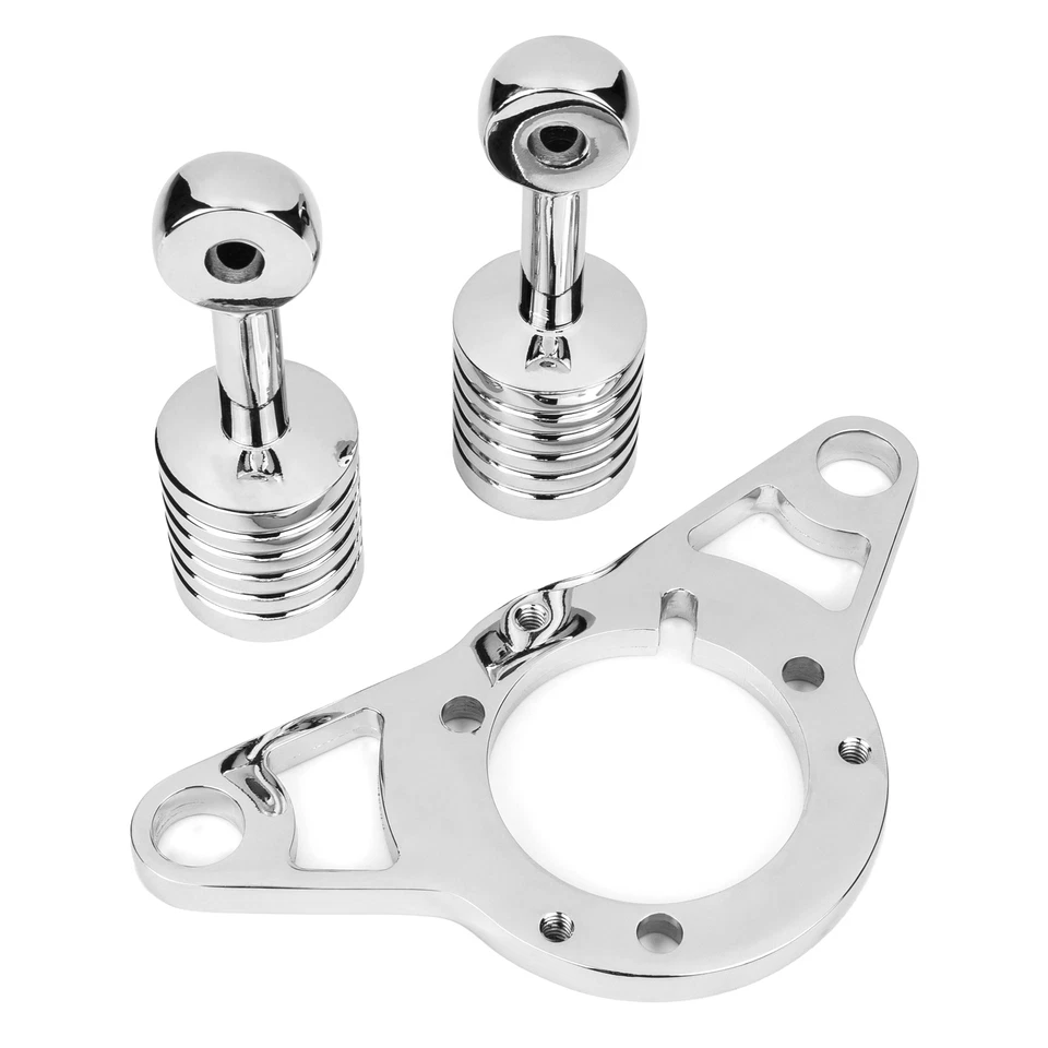 Filtro de admisión de filtro de aire de clavo cromado para motocicleta Harley Davidson Softail Foto 4 de 4