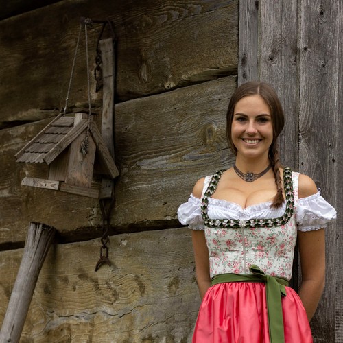 HIEBAUM Damen Dirndl Inkl Schürze Midi Kollektion Oktoberfest Trachtenmode 2 tlg - Bild 5 von 6