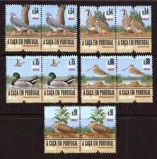 [2111] Portugal 2021, double full set MNH**, Hunting, Wild life, birds