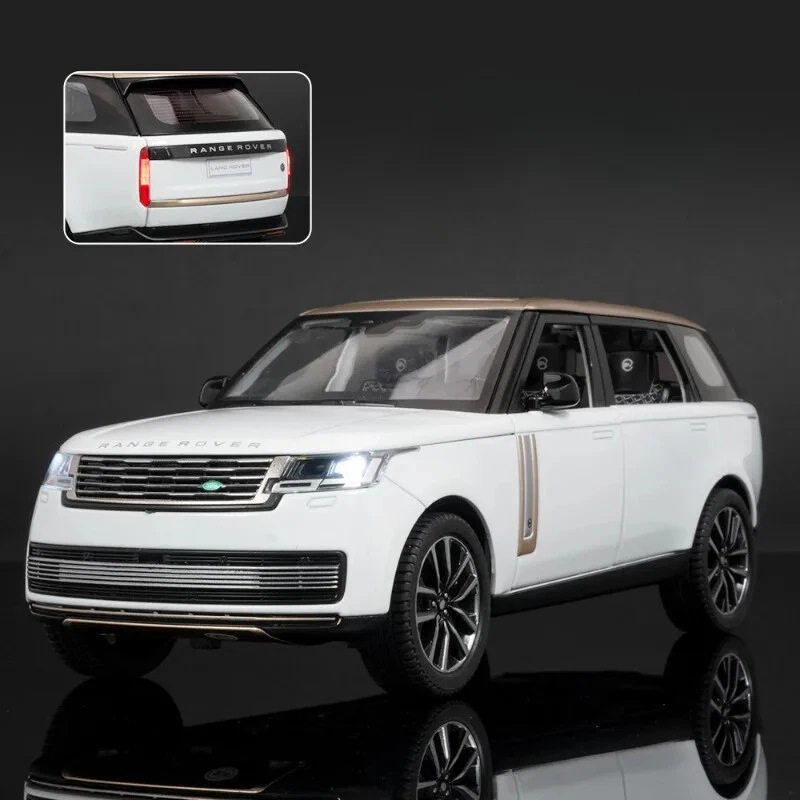 1:24 Range Rover SV 2022 Alloy SUV Car Model Diecast Toy Vehicle w/ Sound Light - Image 3 of 4