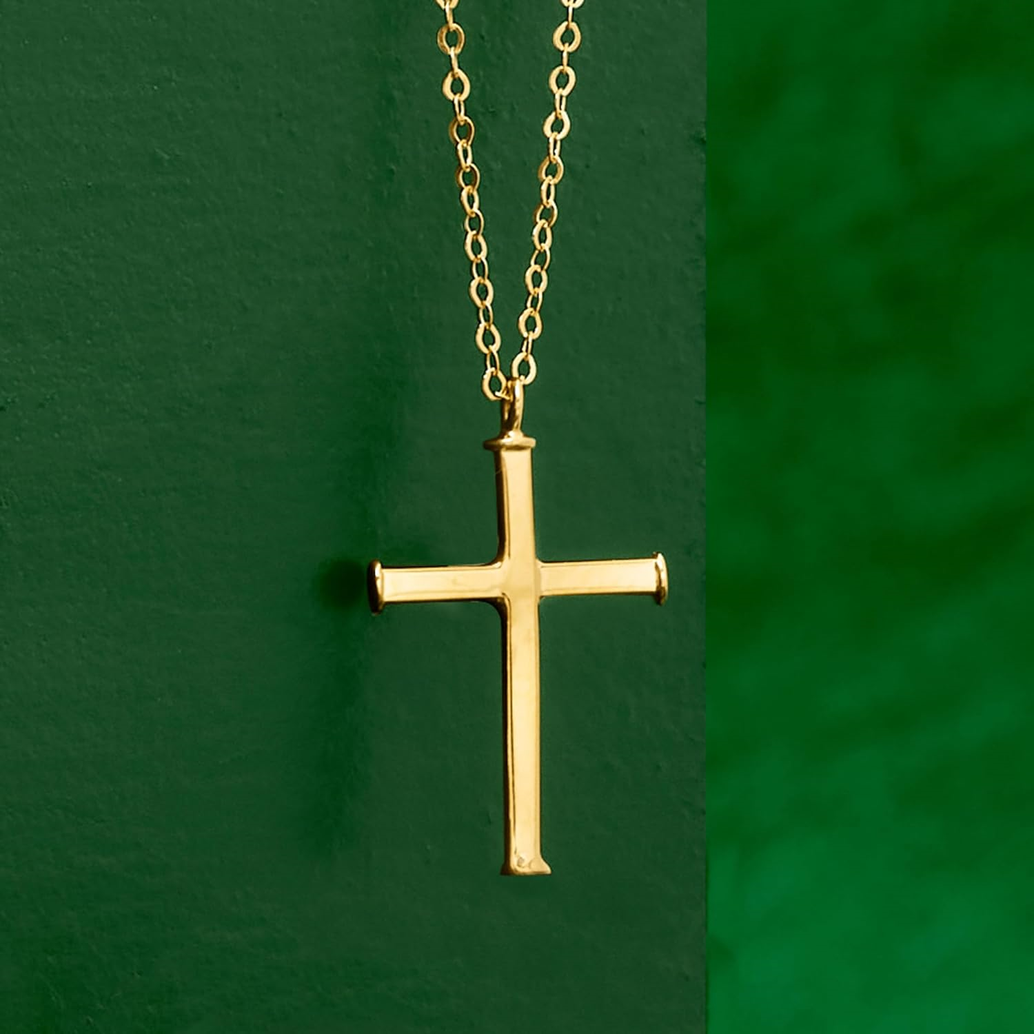 RossSimons Italian 14kt Yellow Gold Cross Necklace eBay