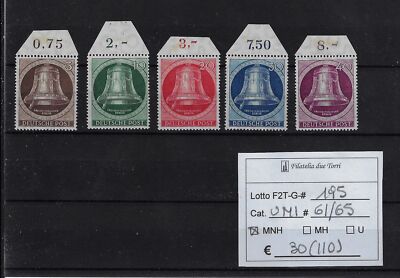 Germany 1951 Freedom Bell - Battle of sn Unif 61/65