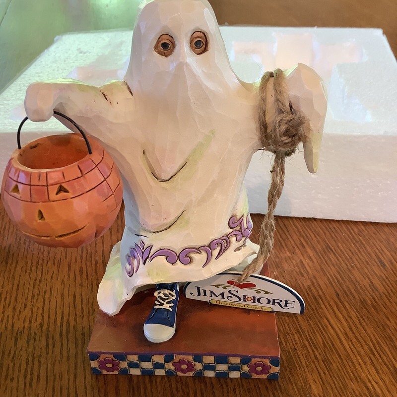 Jim Shore Halloween Ghost Trick Or Treat Smell My Feet Figurine 2010