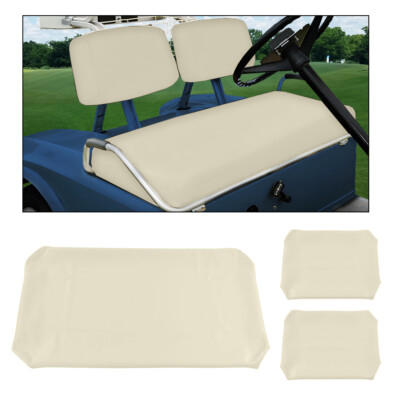 3pcs Club Car Front Seat Cover White Fit For PRE-2000 DS Golf Cart 1982-2000