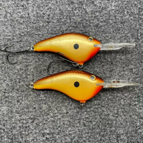 Rapala DT Flat 7 DTFSS-7 Crankbaits Lot of 2 Lures 2.75" 3/8oz - CW Crawdad