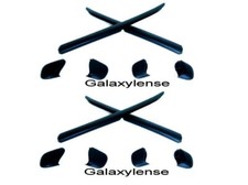 Earsock Nose Pad Rubber Kits For Oakley Fast Jacket XL Sunglasses 2 Sets Black