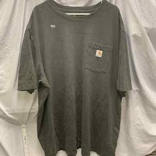 Carhartt Shirt Adult 3XL Grey Short Sleeve Pocket Active Wear Men’s