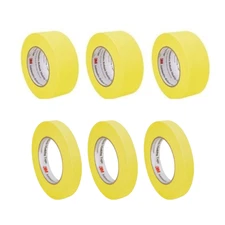 3M Yellow Automotive Masking Tape 3 Rolls of 06652 3 Rolls of 06654 Bundle