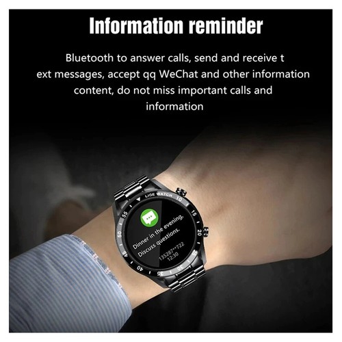 New Men Bluetooth Call Waterproof Sports Fitness tracker Android IOS Smart Watch - Bild 3 von 12