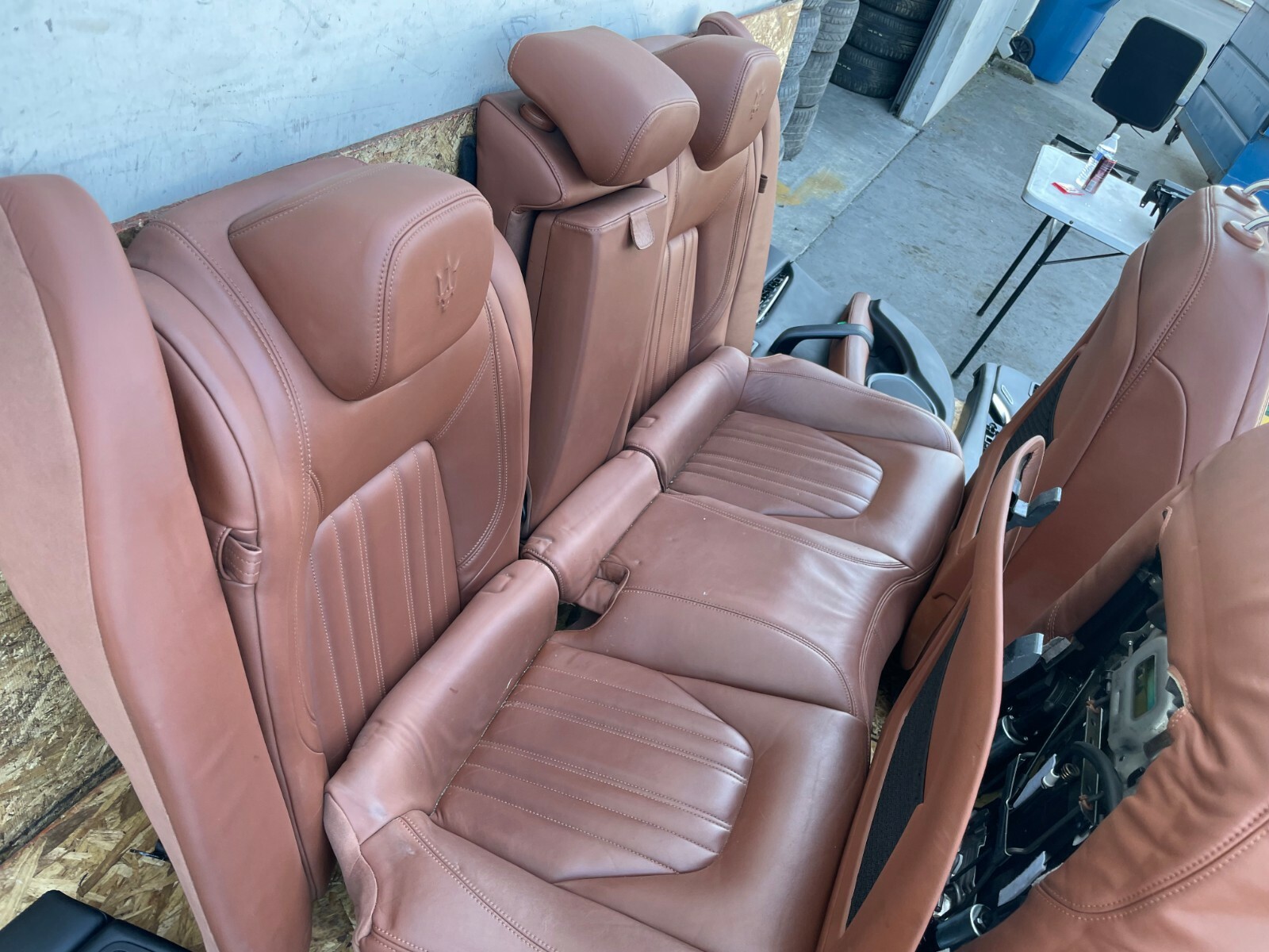 LEATHER SEAT SEATS W/DOOR PANELS SET BROWN 45K 14-17 MASERATI GHIBLI S Q4 3.0L