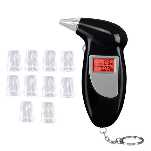 Keychain Breathalyzer Portable Pocket Keyring Breath Alcohol Tester - Zdjęcie 1 z 11