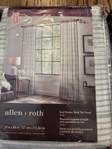 Allen & Roth BIRCHDALE Curtain Panel 50x84 #2857154 (2 Packs) Brand New - Picture 2 of 6