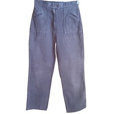 25x29 Vintage K-mart Petite 7/8 Corduroy Pants Womens High Waist Gray 1980's
