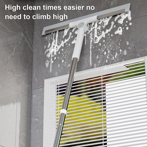 Floor Tool with Wipe Cloth Attachment Stainless Steel Retractable Handle