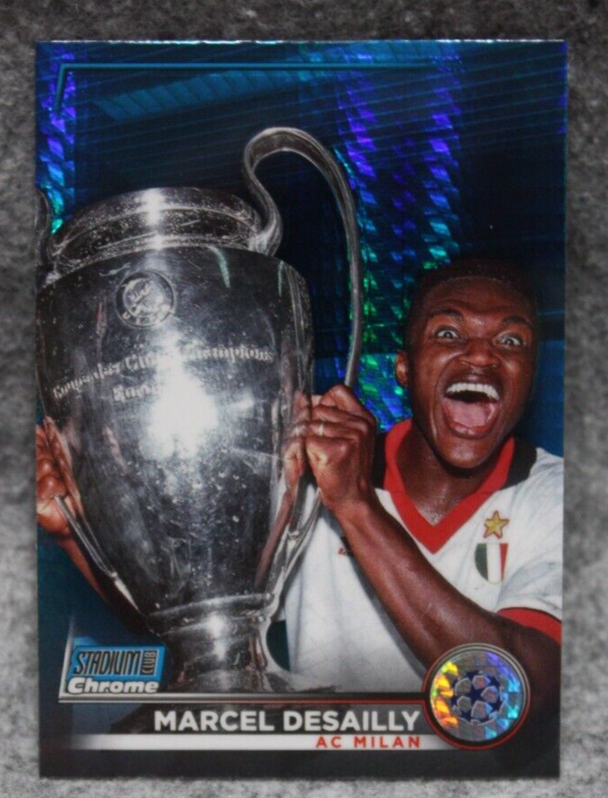 Marcel Desailly 2022-23 Topps Stadium Club Chrome UEFA Blue Prism