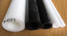 POM Hohlstab Rohr Rundstab D 20mm - D 130mm Länge ab 20mm!! natur weiß schwarz
