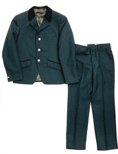 VINTAGE B F MADELL AUSTRIA BOY'S GREEN WOOL PANT SUIT, YOUTH EU 134, US 10 