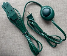 9 Foot Extension Cord, On/Off Foot Switch, 3 outlets, green🎄Christmas!🎄