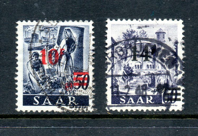 Saar Stamps - Scott # 184-5 - Used
