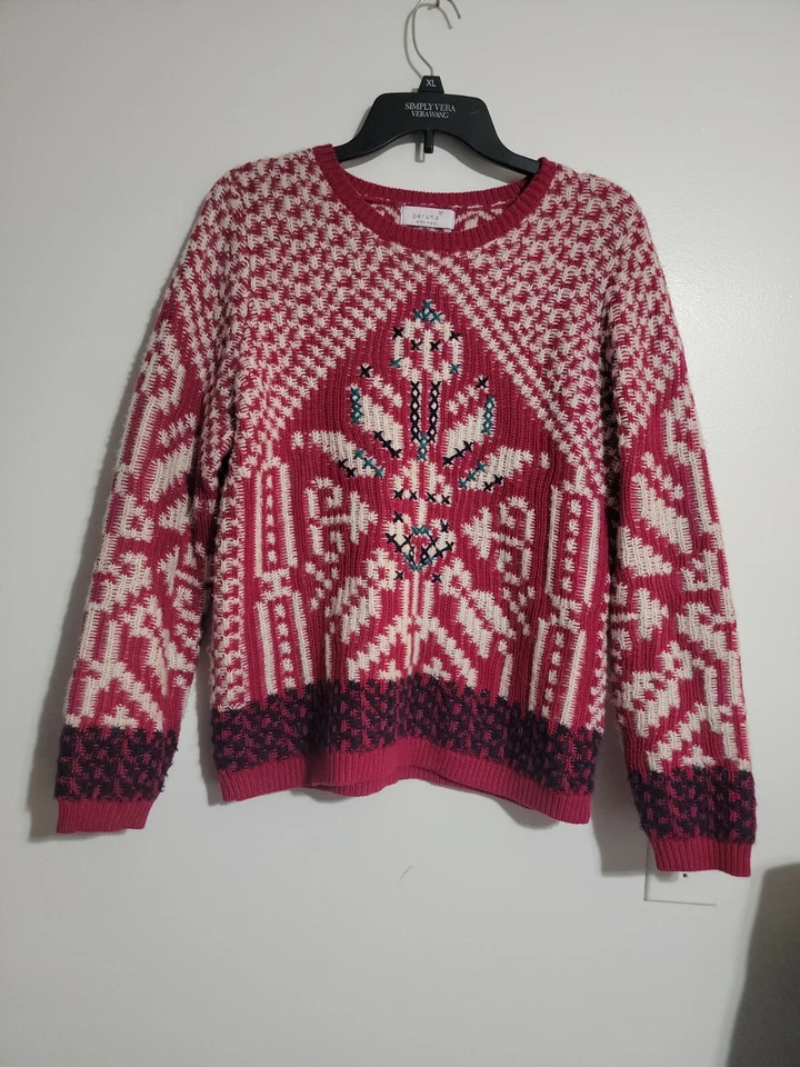 Per Una Women L Pink Blue Turquoise Sweater Long Sleeve US 12 UK 14 - Image 2 of 4