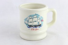 Vintage Old Spice Mug Grand Turk Ship D-Handle Heavy Thick Ceramic And 4" Tall