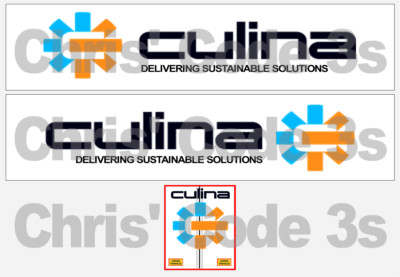 Code 3 selbstklebender Anhänger Aufkleber - Culina New Livery - 1/50 1/64 1/76 1/87 1/148 