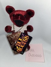 Grateful Dead Bean Bear All Access Red Limited Edition 7  1999 LIQUID BLUE